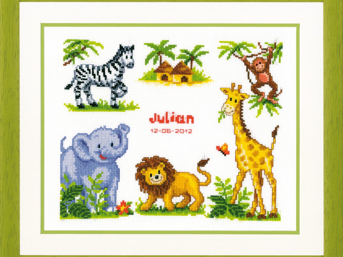  Safari Animals Cross Stitch Kits for Beginners. 5