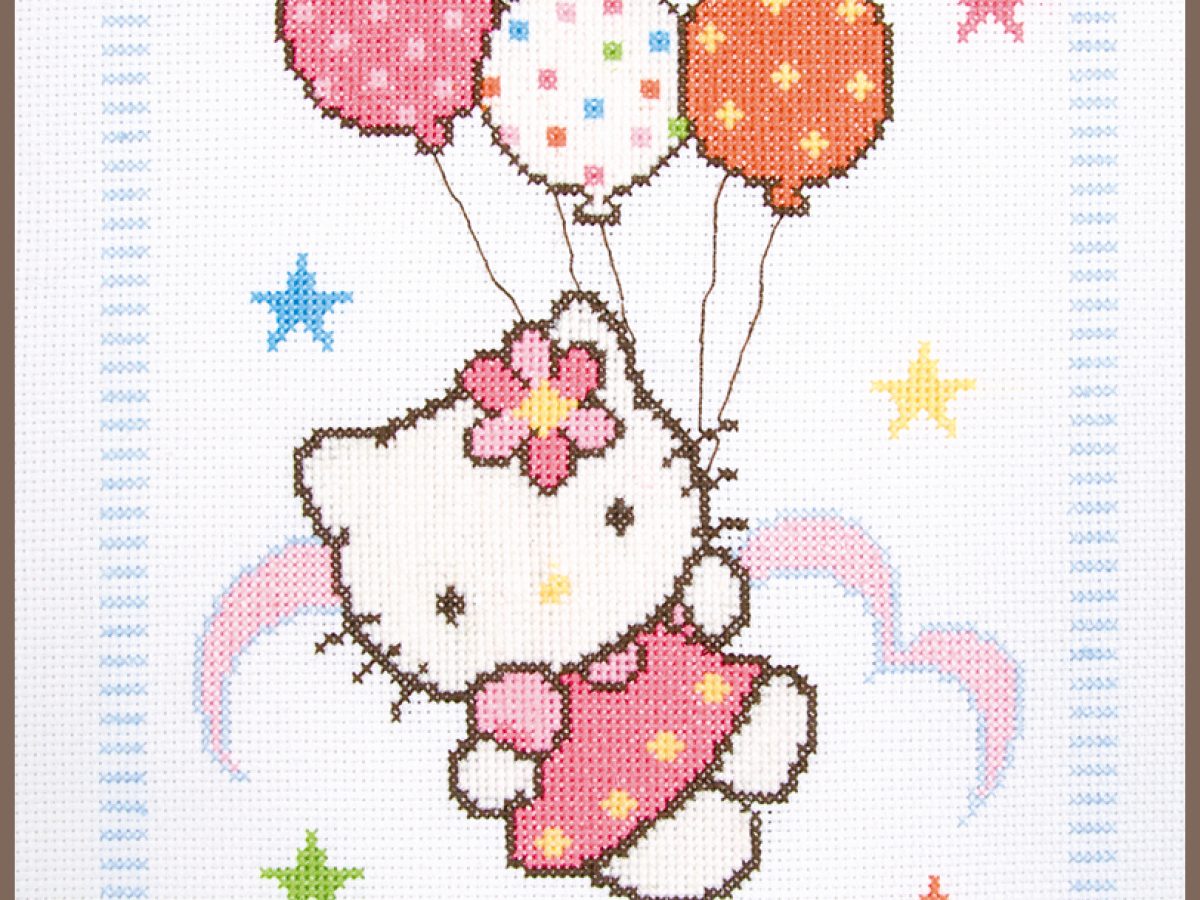 Hello Kitty with balloons From Vervaco - Diamond Painting - Kits
