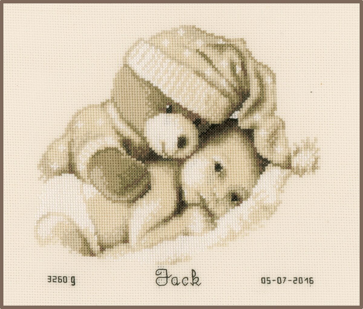 Vervaco cross stitch kit "Sweet bear", counted, DIY