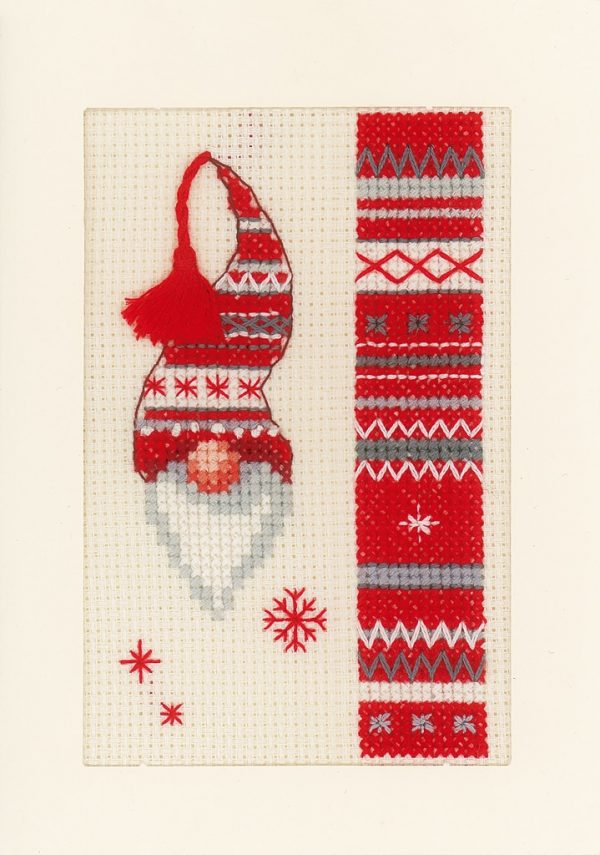 Vervaco Cross Stitch Greeting Card Christmas Elf - Craftmar