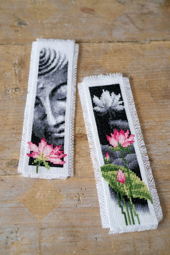 Vervaco - Bookmark Buddha & Lotus Cross Stitch Kit (Set of 2)