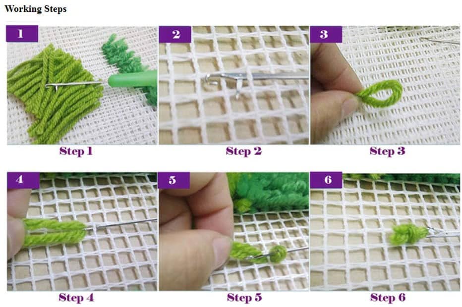 Latch hook deals pattern